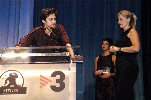 Andy Muschietti y Bárbara Muschietti, en el Festival de Cine de Sitges 2012, cuando se proyectó el trailer del filme "Mamá".