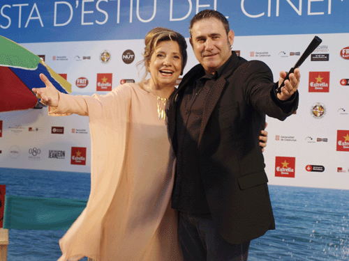 La presidenta de l'Acadèmia del Cinema Català, Issona Passola, i el vicepresident de l'Acadèmia, Sergi López.