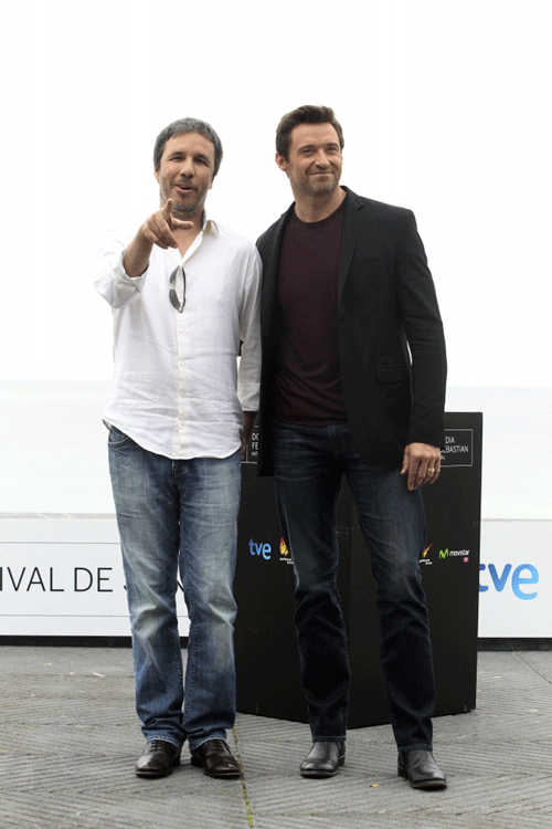 El director de "Prisioneros", Denis Vileneuve y el actor Hugh Jackman. Foto - Garikoch-Festival de Cine de San Sebastián.