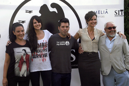Equipo del filme "Retornados" en la presentacion de esta mañana en el Festival de Sitges.