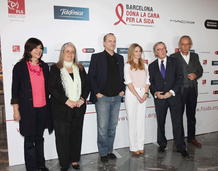 Presentación campaña Barcelona da la cara por el sida 4x