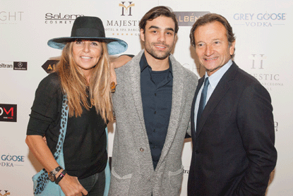 Diego Ossorio junto a los Srs. Soldevila, propietarios del Hotel Majestic