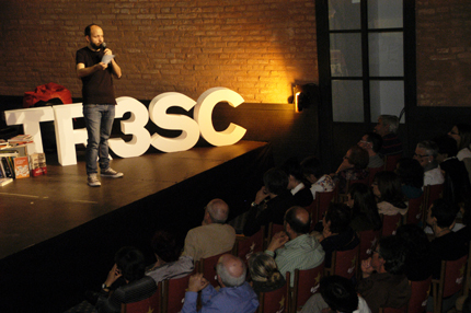 Miguel Noguera, va conquistar el públic amb les seves reflexions il·lustrades sobre el món humà.