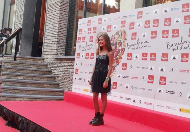 Miriam en el Photocall de la "Premiere" de "Barcelona, nit d'estiu". Foto - Archivo Kuranda.