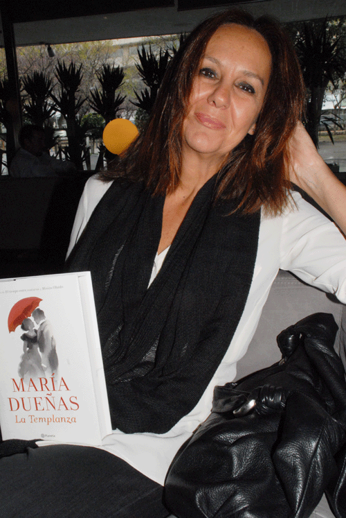 Maria Dueñas, en la promoción de su libro este pasado mes de marzo, en Barcelona.