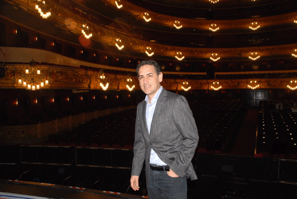 Juan Diego Flórez al Liceu aquest matí. El tenor peruà està considerat com un dels millors del món en aquests moments. 