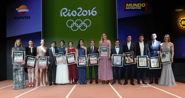 Imágen de 17 ganadores olímpicos de Rio. Foto - Prensa Gala del Deporte.