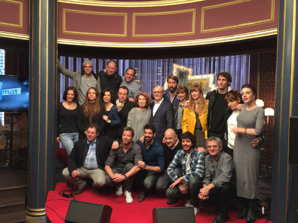 El elenco de ‘Amar es para siempre’ posa en la presentación del disco